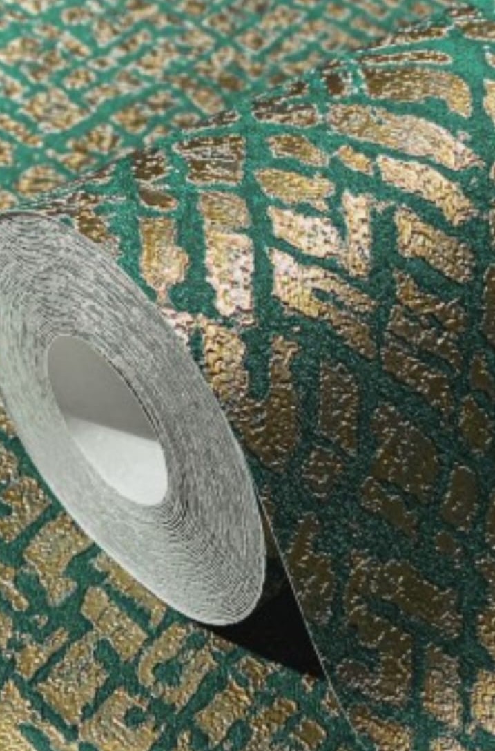 Botanik çizgi desen grubu — duvar kağıdı rulosu